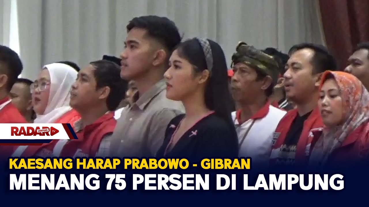 Kaesang Harap Prabowo Gibran Menang Persen Di Lampung Radartvnews