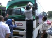 Dishub Uji Kelayakan Kendaraan Angkutan Mudik Lebaran Di Terminal Rajabasa