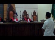 Kaban Pol PP Kota Balam Menangis Divonis Satu Bulan Penjara