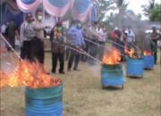 Pemusnahan Barang Bukti Polda Lampung Musnahkan Narkoba Senilai Puluhan Milyar