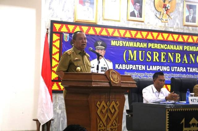 Wakil Gubernur Lampung Membuka Acara Musrebang RKPD 2018