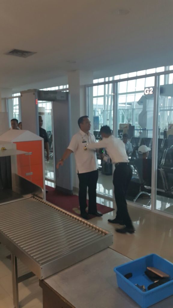 Gubernur Lampung Croscek dan Uji Coba Bandara Raden INten II