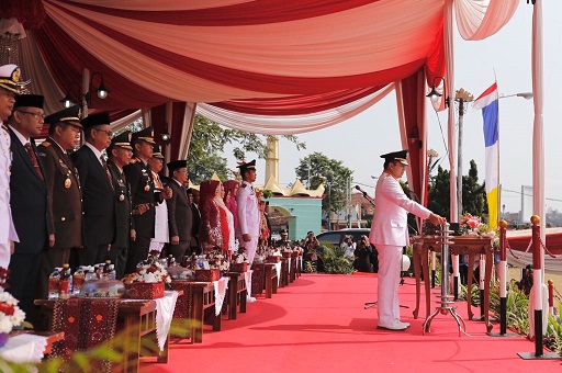 Gubernur Ridho Inspektur Upacara HUT ke-72 RI Provinsi Lampung
