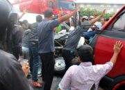 Lakalantas, Driver Online Patah Kaki di Fly Over