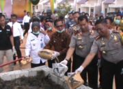 Kapolda Pimpin Pemusnahan 348 Kg Ganja