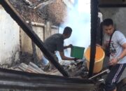 Kebakaran Pasar Natar, Asap Tebal dan Api Menyala Hingga Siang