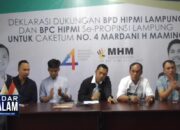 Jelang Munas, Hipmi Lampung Deklarasikan Dukungan Kepada Mardani H Maming