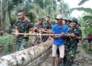 Satgas TMMD ke-106 Bantu Perbaiki Jalan dan Jembatan Penghubung