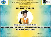 Selamat, Prof. Dr Karomani,M.Si Terpilih Jadi Rektor Unila