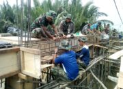 Satgas TMMD ke 106 Kodim 0314/Inhil Reteh Terus Maksimalkan Pembuatan Jembatan Beton