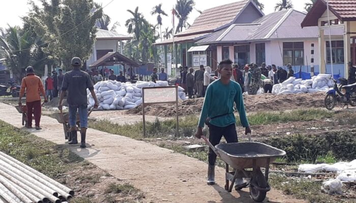 Masuki Hari ke-22, Penimbunan Jalan Desa Sanglar TMMD Hampir Selesai