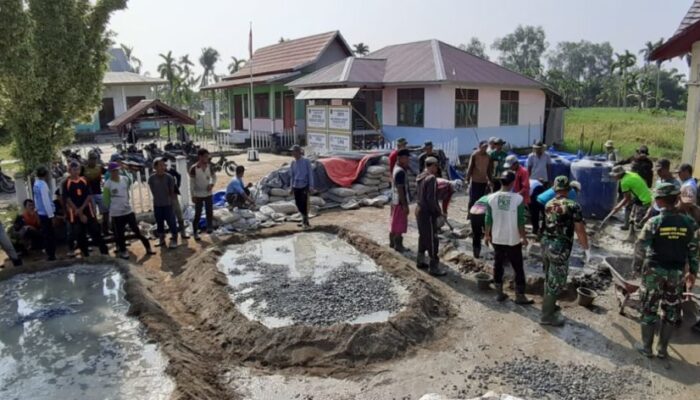 TMMD ke-106, Sasaran Fisik Mulai Pengecoran Lantai Jembatan