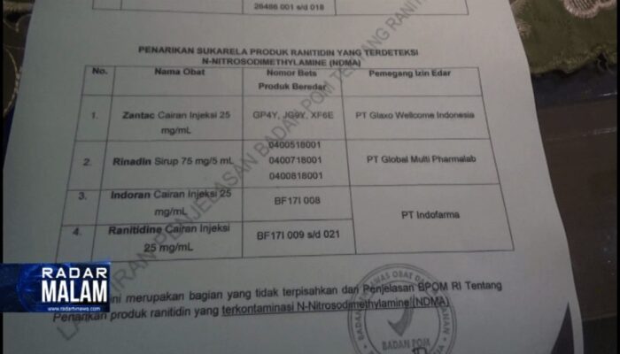 Ranitidine, Obat Perut Picu Kanker
