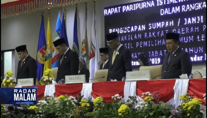 Senin, 5 Pimpinan DPRD Provinsi Disumpah