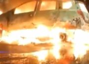 ’’Sedang Belajar’’ Hantam Motor & Terbakar