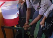 Hari Pertama UNBK, Siswa SMK di Bandar Lampung Wajib Cuci Tangan