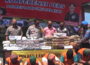 Polres Lampung Selatan Amankan 28,3 Kg Sabu dan 42 Kg Ganja