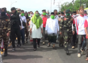 Jalan Kaki ke KPU, Nessy-Imam Suhadi Kontestan ke 3 Pilkada Lamteng