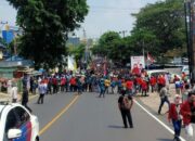 Tolak Omnibus Law, Buruh dan Mahasiswa Demo Besar di Lampung