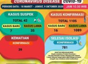 Tambah 16, Total Terkonfirmasi Positif Covid-19 di Lampung 1105