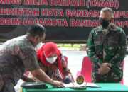 Pemkot Hibahkan 3 Bidang Tanah ke Kodim 0410/KBL