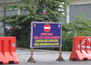 Corona Tak Terkendali, Polresta Bandar Lampung Kembali Tutup Jalan