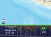 Gempabumi Magnitudo 5,5 Guncang Lampung