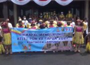 Tarian Seka Lepas Atlet PON Lampung Ke Papua