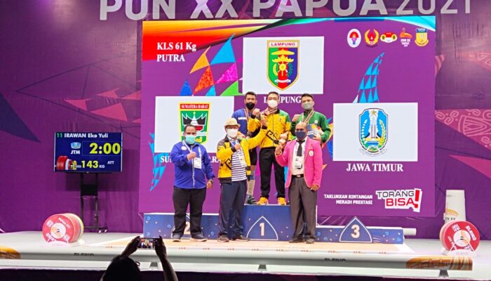 PON XX Papua: Pecahkan Rekor, Lifter Lampung Sabet Emas