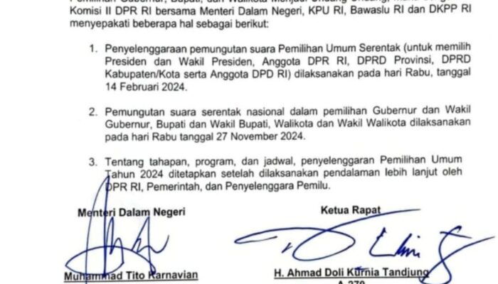Tok! Pemilu 2024 Digelar 14 Februari