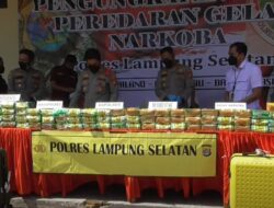 Polres Lamsel Amankan 97 Kilogram Sabu Asal Thailand