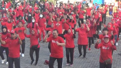 Senam Sicita PDI Perjuangan Cetak Rekor Muri