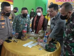 Bupati Musa Ahmad Hadiri Launching E-Voting Pilkakam Serentak