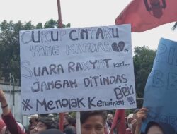 Tolak Kenaikan BBM, IMM Lampura Turun Aksi