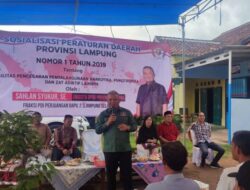 Perangi Narkoba Di Lampung Selatan, Sahlan Sosialisasikan Perda Bahaya Narkoba