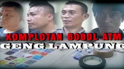 Ganjal ATM, Sindikat Lampung Diringkus Di Jateng