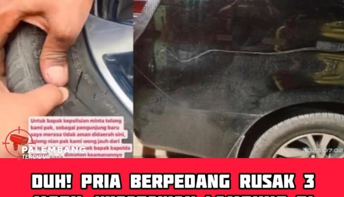 Kacau, Preman Bersajam Rusak Mobil Wisatawan Asal Lampung