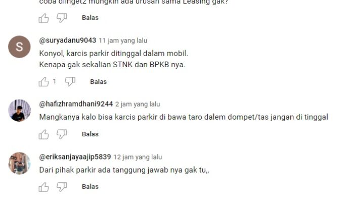 Pro Kontra Komentar Netizen Terkait Mobil Hilang Di Parkiran MBK