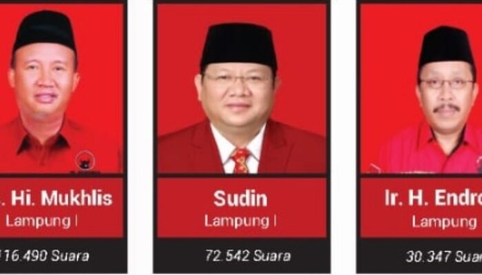 Tarung Sengit Bacaleg DPR RI Dapil Lampung I, Kursi PDIP Diincar Gerindra dan Golkar