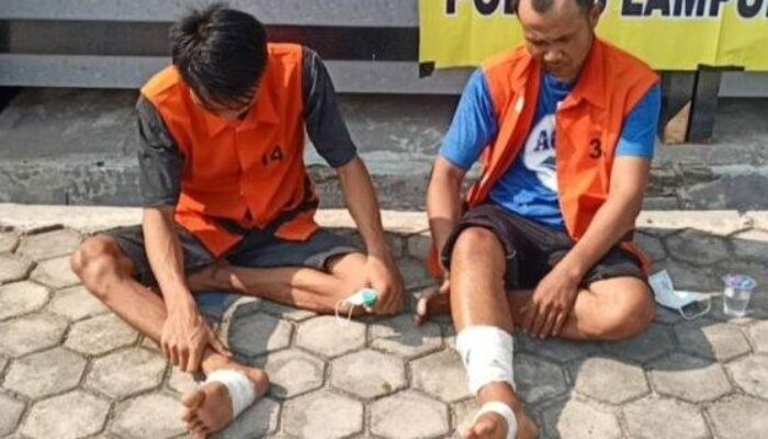 Kurang 1 x 24, 2 Begal Mobil Travel Di Lamsel Diamankan