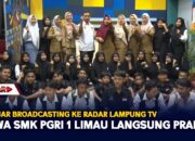 Belajar Broadcasting Ke Radar Lampung Tv, Siswa SMK PGRI 1 Limau Langsung Praktek