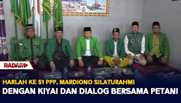 Harlah Ke 51 PPP, Mardiono Silaturahmi Dengan Kiyai Dan Dialog Bersama Petani