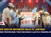 Konser Gebyar Indonesia Maju Di Lamteng, Sosialisasi Pencoblosan, Tokoh Masyarakat Ajak Pilih Prabow