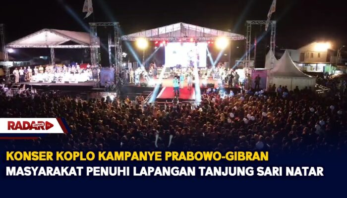 Konser Koplo Kampanye Prabowo Gibran, Masyarakat Penuhi Lapangan Tanjung Sari Natar