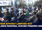 Ratusan Advokat Lampung Ikut Deklarasi Nasional Dukung Prabowo Gibran
