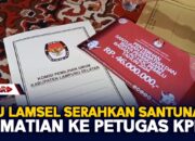 KPU Lamsel Serahkan Santunan Kem4tian Ke Petugas KPPS