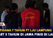 Terpidana 7 Tahun PT LJU Lampung, Start 3 Tahun Di Jawa Finis Di Lapas