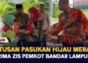 Ratusan Pasukan Hijau Merah Terima ZIS Pemkot Bandar Lampung