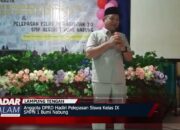 KINERJA DPRD LAMTENG : Anggota DPRD Hadiri Pelepasan Siswa Kelas IX SMPN 1 Bumi Nabung