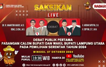 DEBAT PUBLIK CALON BUPATI DAN WAKIL BUPATI LAMPUNG UTARA TAHUN 2024.